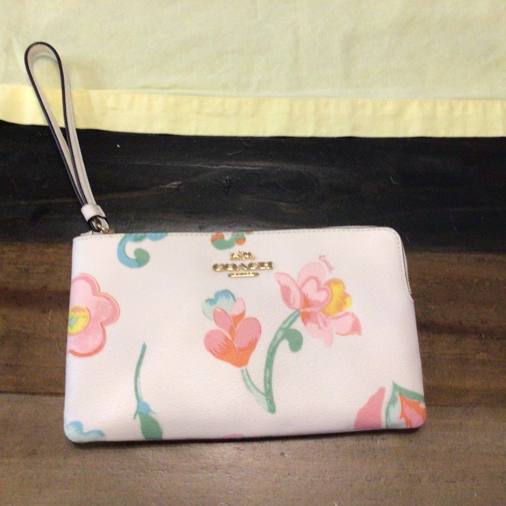 Coach Floral Wristlet
